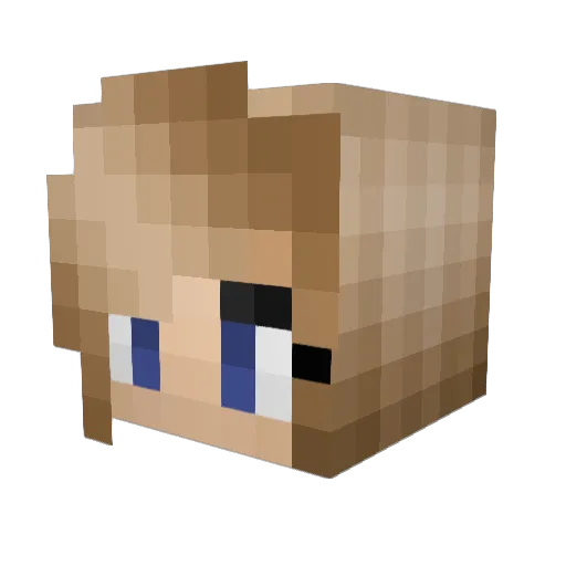 Gr4F3r Minecraft avatar head, 3D render