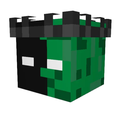 Gr4enner_ Minecraft avatar head, 3D render