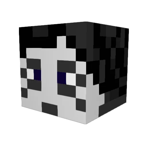 Gr4pejuiceCroft Minecraft avatar head, 3D render