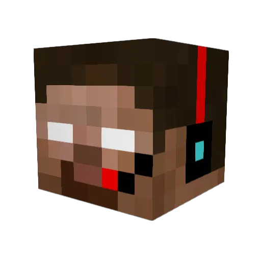 Gr8Jakers Minecraft avatar head, 3D render