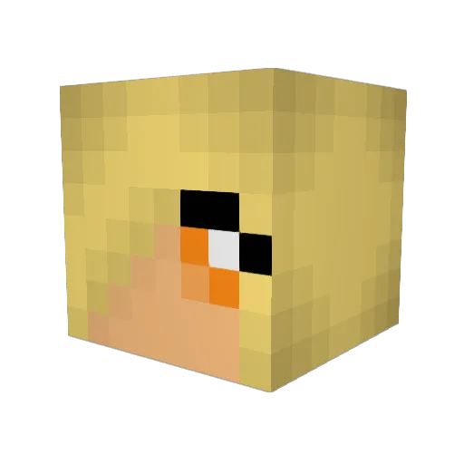 Gr8Pie Minecraft avatar head, 3D render