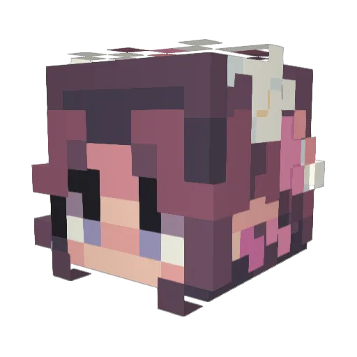 Gr8Wyt Minecraft avatar head, 3D render