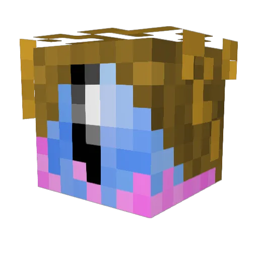 GrAceMozas Minecraft avatar head, 3D render