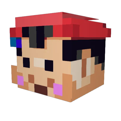 GrAeMeD Minecraft avatar head, 3D render