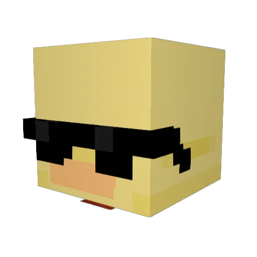 Gr_a3 Minecraft avatar head, 3D render