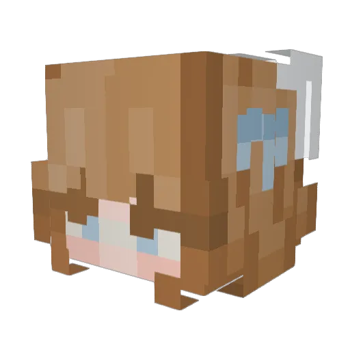 Gr_ce Minecraft avatar head, 3D render