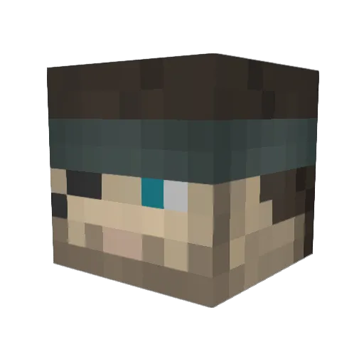 Gra2ie Minecraft avatar head, 3D render