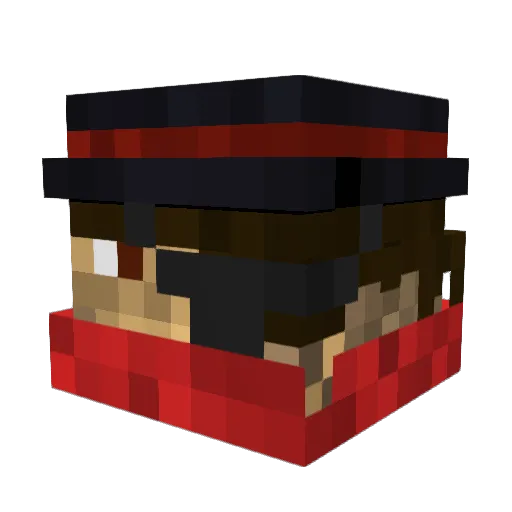 Graaf_MC Minecraft avatar head, 3D render