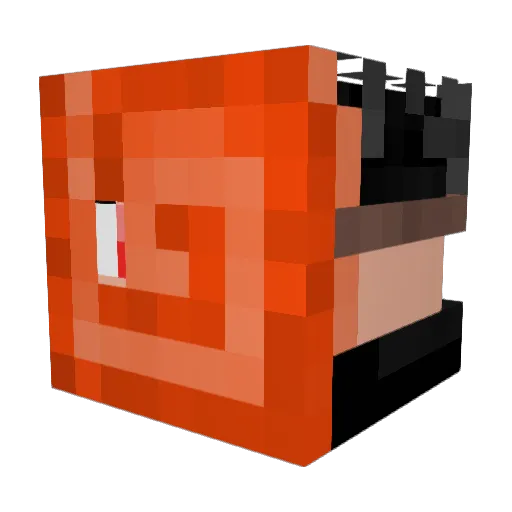 Graakk Minecraft avatar head, 3D render