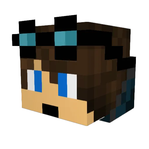 GrabThatBooty Minecraft avatar head, 3D render