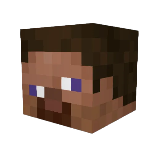 Grabbarna Minecraft avatar head, 3D render