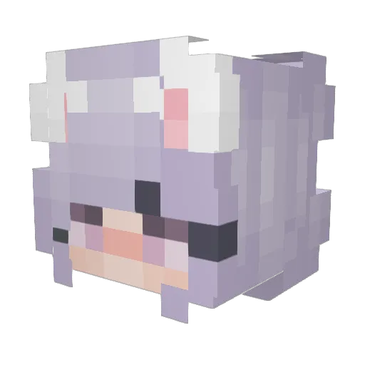 Graboux Minecraft avatar head, 3D render