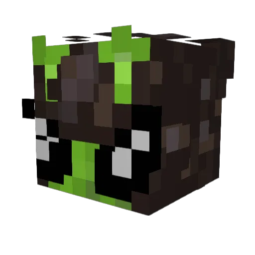GrabyGaby Minecraft avatar head, 3D render