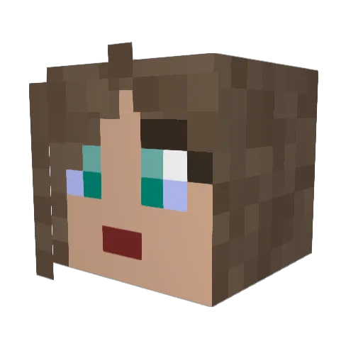 Gracchus13 Minecraft avatar head, 3D render