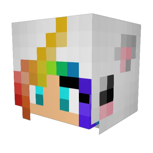Grace0mg Minecraft avatar head, 3D render