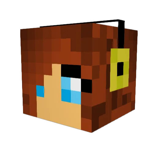 GraceEmilija Minecraft avatar head, 3D render