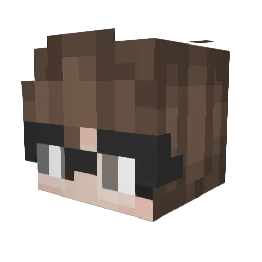 GraceFox22 Minecraft avatar head, 3D render