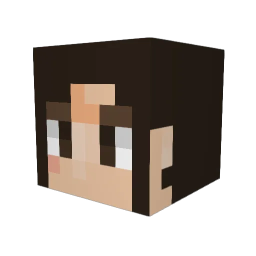 GraceFunToys Minecraft avatar head, 3D render