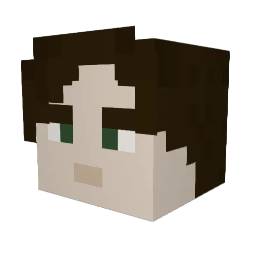 GraceG12 Minecraft avatar head, 3D render