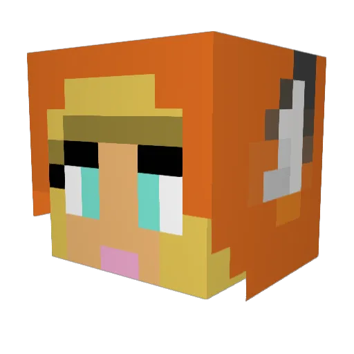 GraceMJ14 Minecraft avatar head, 3D render