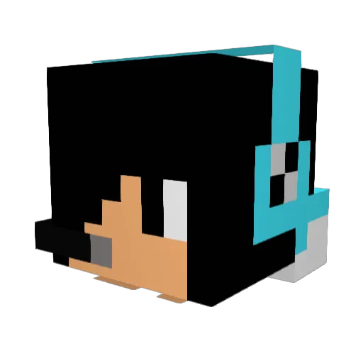 GraceMastr Minecraft avatar head, 3D render