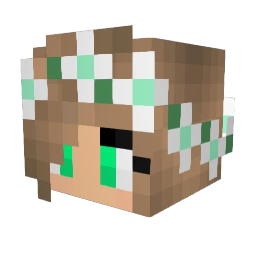 GraceMcraft Minecraft avatar head, 3D render