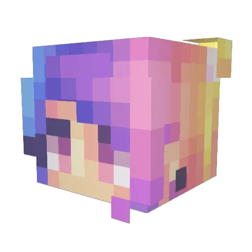GraceTAG Minecraft avatar head, 3D render