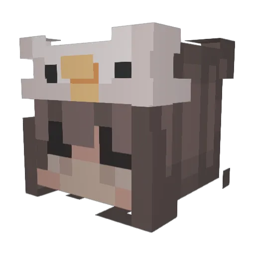 GraceWasFound12 Minecraft avatar head, 3D render