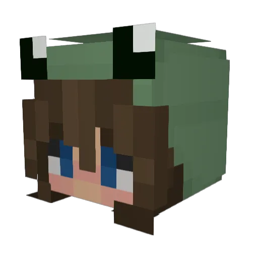 Grace_222 Minecraft avatar head, 3D render
