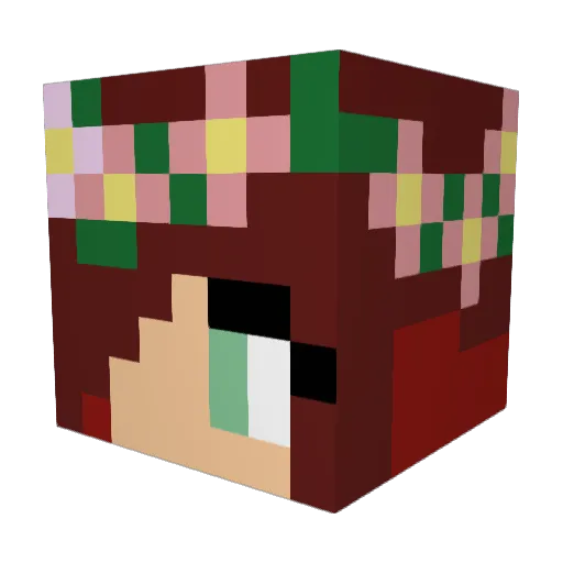 Grace_fully Minecraft avatar head, 3D render