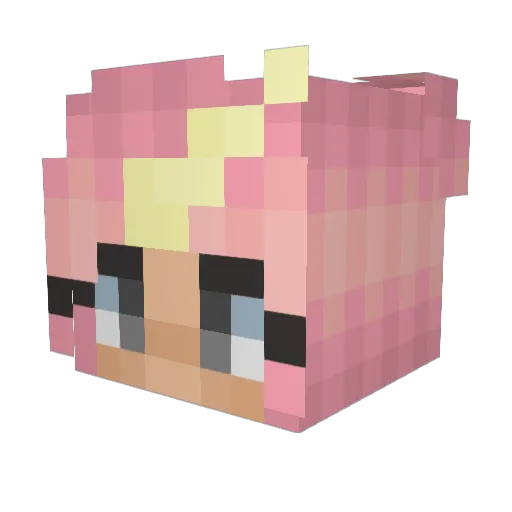 Gracebuggy Minecraft avatar head, 3D render