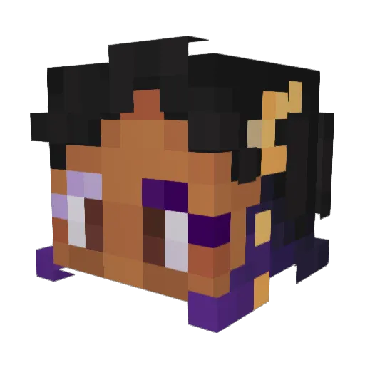 Graceful_Not Minecraft avatar head, 3D render