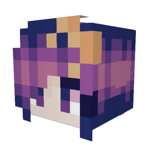 Gracegeso Minecraft avatar head, 3D render