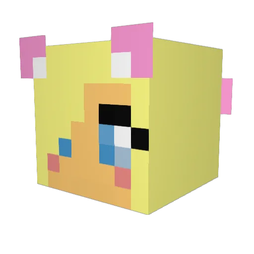 GracelessNikki Minecraft avatar head, 3D render