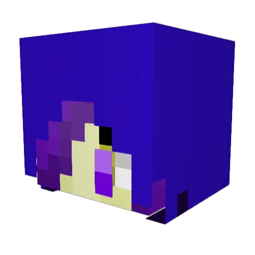 Graceponies Minecraft avatar head, 3D render