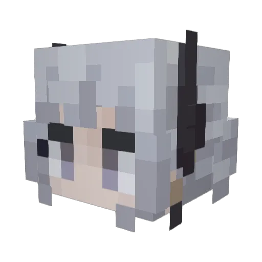 Graceuuu Minecraft avatar head, 3D render