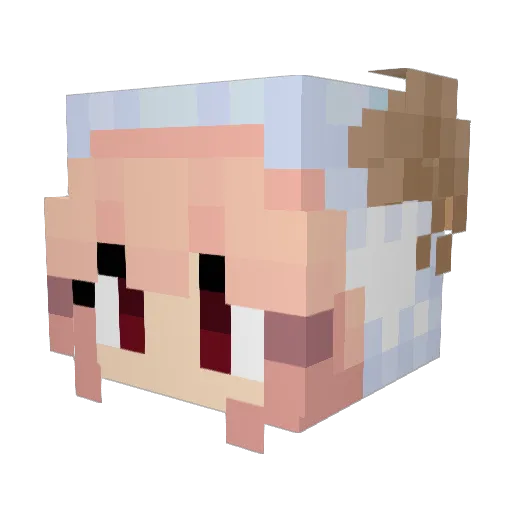 GraceyChamp Minecraft avatar head, 3D render
