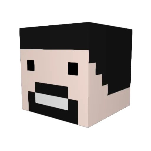 GraceyStevie Minecraft avatar head, 3D render
