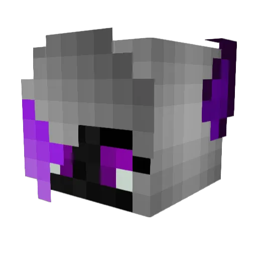 Gracie844 Minecraft avatar head, 3D render
