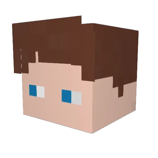 Gracie86 Minecraft avatar head, 3D render