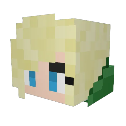 GracieGamer1 Minecraft avatar head, 3D render