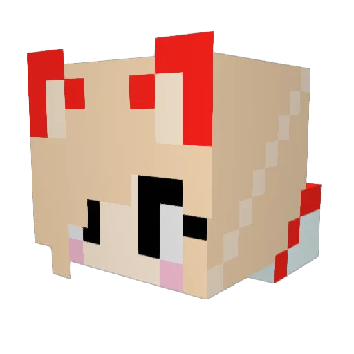 GracieLou8 Minecraft avatar head, 3D render