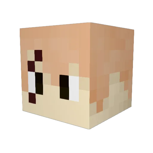 GracieMooo Minecraft avatar head, 3D render