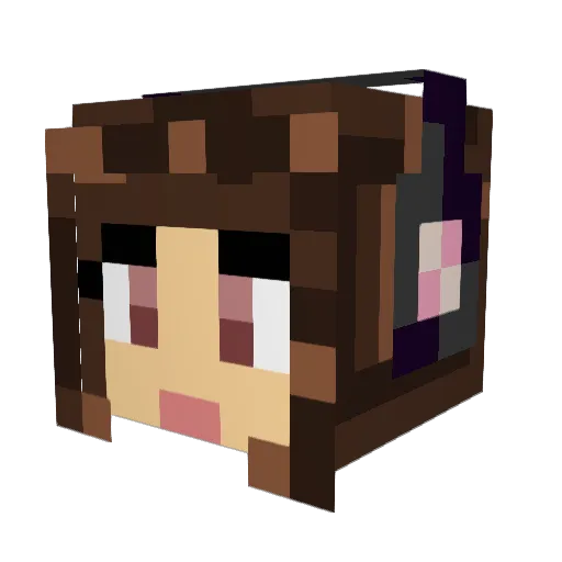 Gracieee_XOX Minecraft avatar head, 3D render