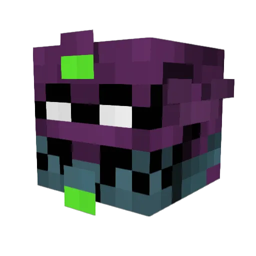 Graddd Minecraft avatar head, 3D render