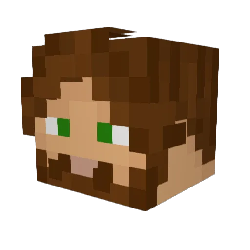 GradeObama Minecraft avatar head, 3D render