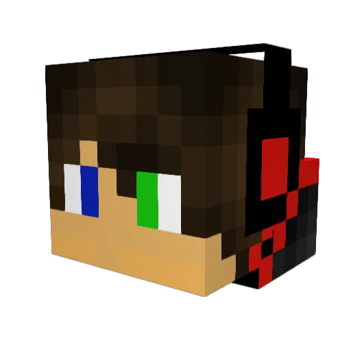 Grades25 Minecraft avatar head, 3D render