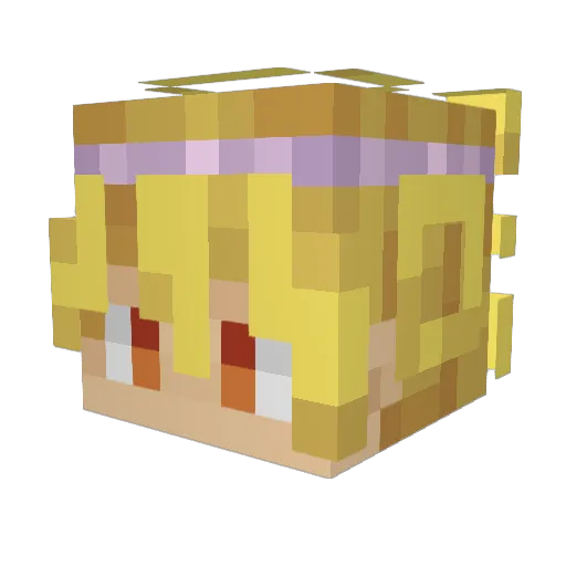 GradientGray Minecraft avatar head, 3D render