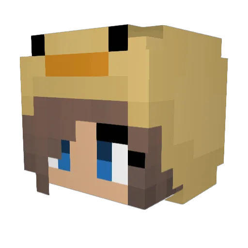 GraduateCape447 Minecraft avatar head, 3D render