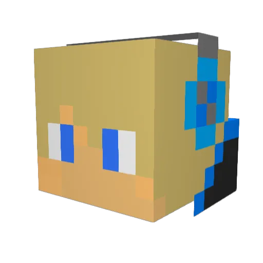 Grady_Brennecke Minecraft avatar head, 3D render